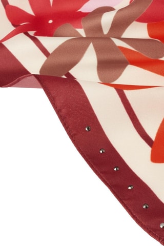 Carré - Corail et bordeaux