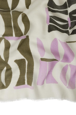 Echarpe - Kaki et mauve