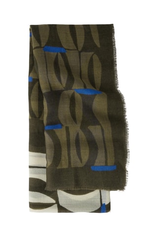 Echarpe - Kaki et indigo