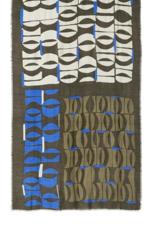 Echarpe - Kaki et indigo