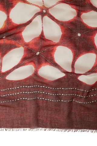 Echarpe - Bordeaux et blanc