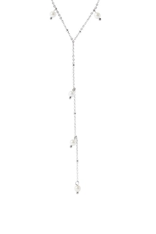 Collier - Argenté et blanc