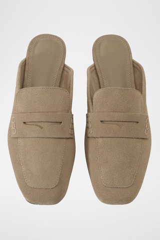 Mules en nubuck - Taupe