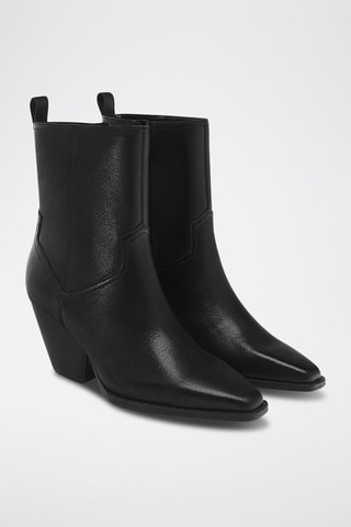 Bottines en cuir - Noir