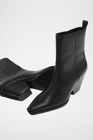 Bottines en cuir - Noir