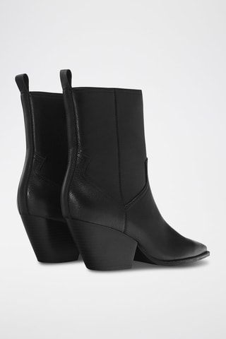 Bottines en cuir - Noir