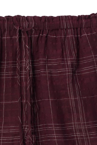Calças em linho - Bordô