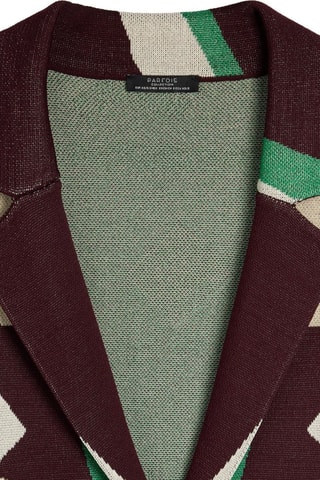 Veste - Marron foncé et blanc