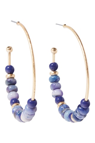 Créoles - Bleu et doré