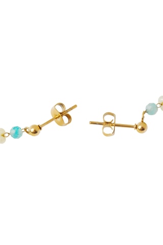 Boucles d’oreilles - Doré et bleu