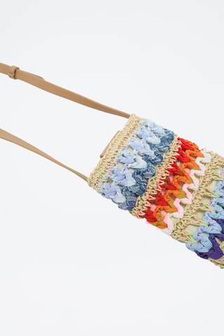 Sac bandoulière - Beige et bleu