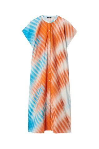 Vestido comprido tie and dye - Branco