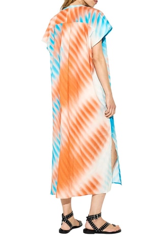 Vestido comprido tie and dye - Branco