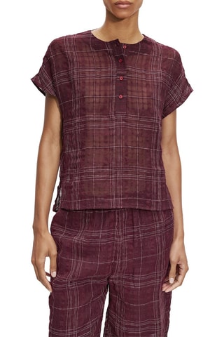 Blouse en lin - Bordeaux