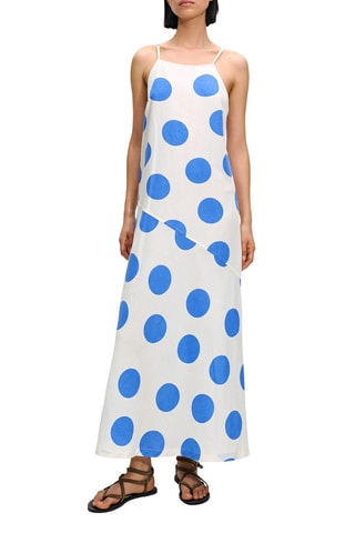 Vestido comprido em linho - Branco