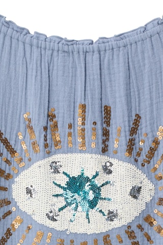 Vestido comprido - Azul-claro