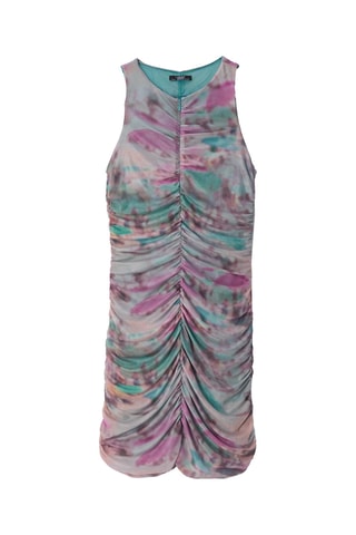 Vestido drapeado tie and dye - Cinzento-escuro