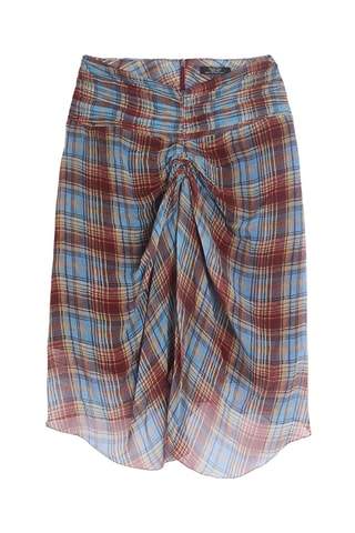 Jupe droite - Bordeaux et ciel