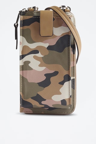 Etui pour smartphone - Kaki et marron clair