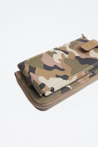 Etui pour smartphone - Kaki et marron clair