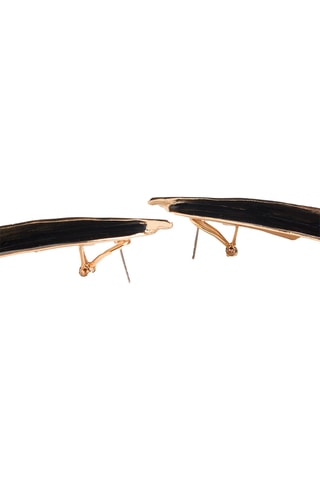 Boucles d’oreilles - Doré et noir