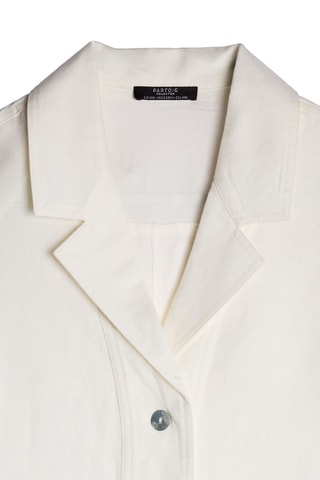 Vestido trapézio em linho - Branco