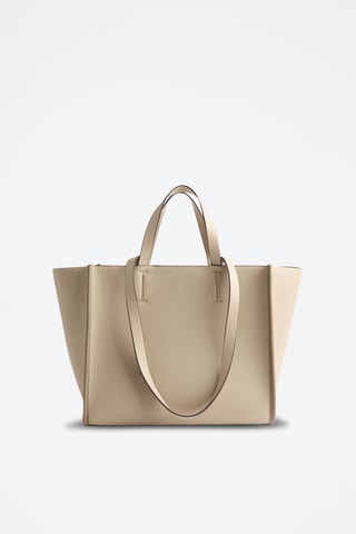 Cabas et pochette - Ecru et taupe