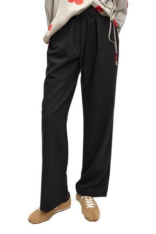 Calças de cintura alta - Preto