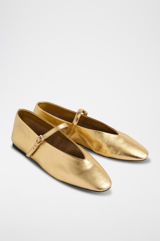 Babies en cuir - Doré