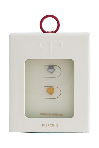 2 piercings - Argenté et doré