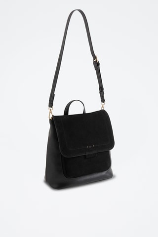 Sac bandoulière en cuir - Noir