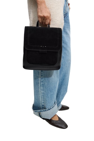 Sac bandoulière en cuir - Noir