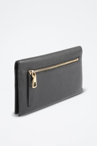 Portefeuille en cuir de chèvre - Noir