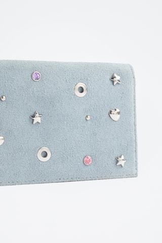 Portefeuille en nubuck - Ciel