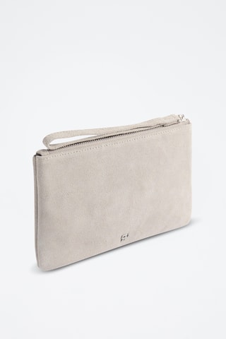 Pochette en nubuck - Gris clair