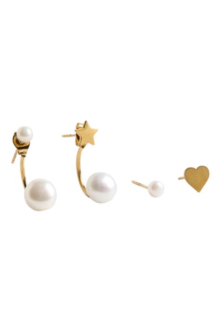 2 paires de boucles d’oreilles - Doré