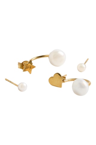 2 paires de boucles d’oreilles - Doré