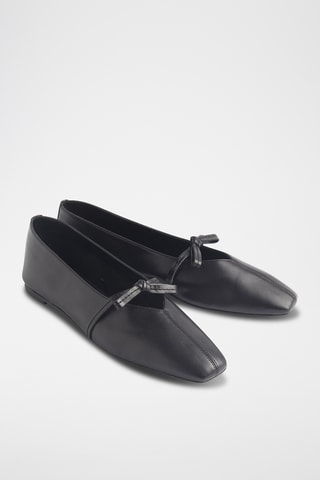 Ballerines en cuir - Noir