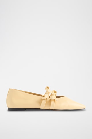 Ballerines en cuir - Jaune