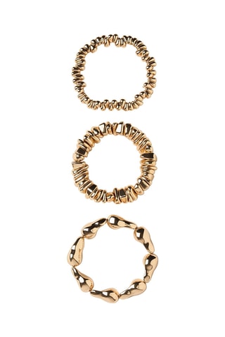 3 bracelets - Doré