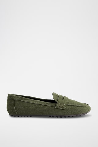 Mocassins en nubuck - Kaki