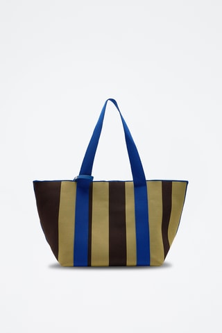 Cabas et pochette - Jaune et bleu électrique