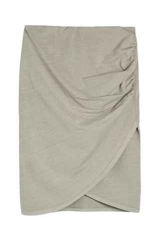 Jupe portefeuille - Gris clair