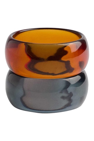 2 manchettes - Marron et gris