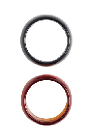 2 manchettes - Marron et gris