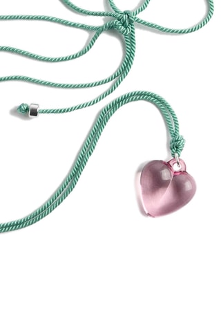 Collier - Vert d’eau et rose