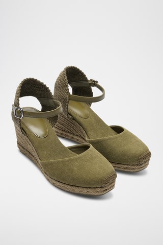 Espadrilles compensées - Kaki