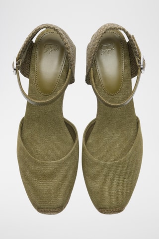 Espadrilles compensées - Kaki