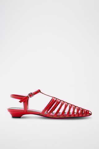 Spartiates à talons - Rouge