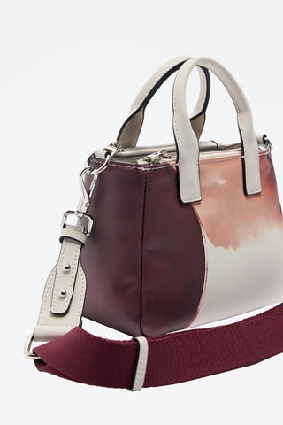 Sac à main dip and dye - Ecru et bordeaux